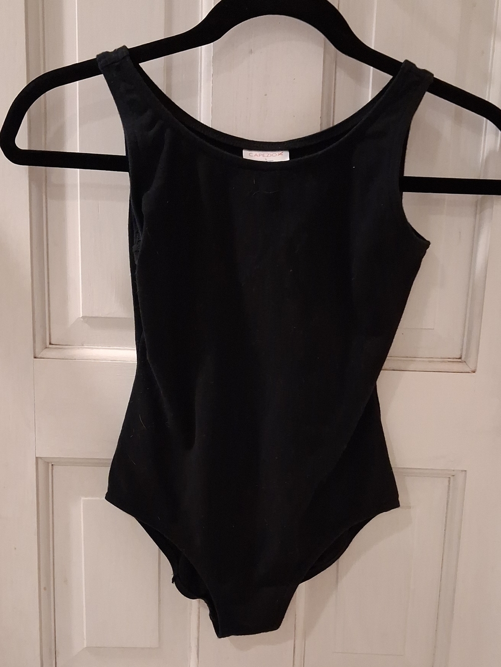 Capezio Black Scoop Neck Sleeveless Dance Leotard